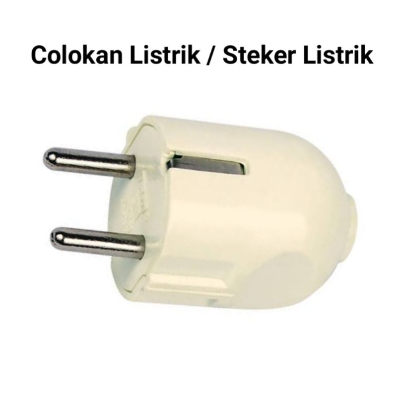 Steker Listrik - Colokan Listrik - Steker Arde Listrik - Steker Listrik Arde - Steker Bulat - Coloka
