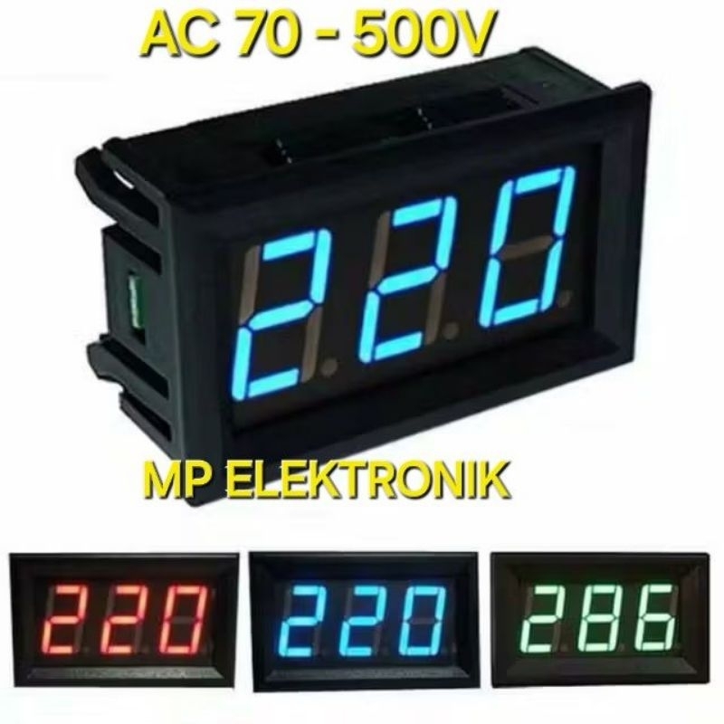 VOLTMETER VOLT METER DIGITAL AC 220V (70-500VAC)