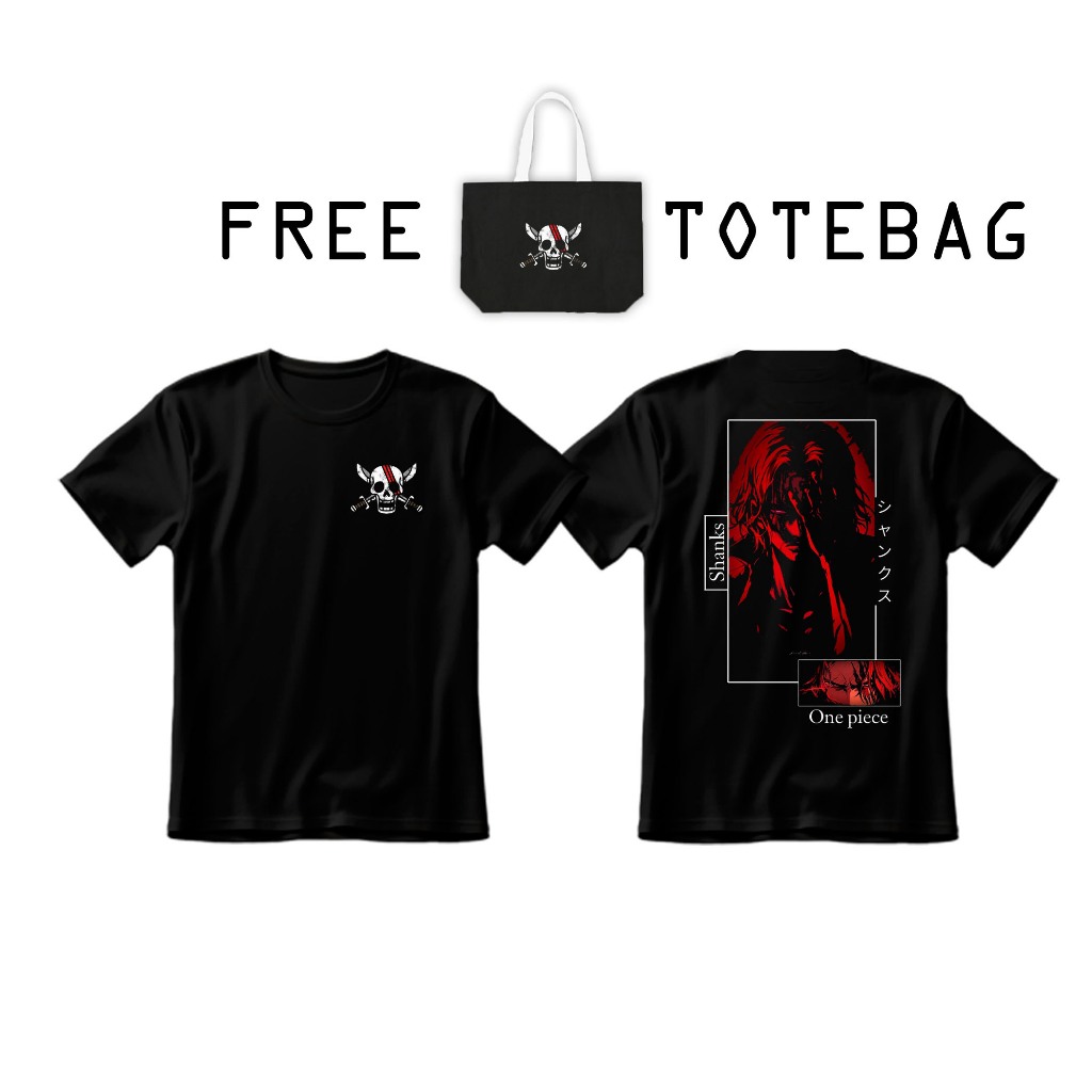 KAOS ONE PIECE AKAGAMI PIRATE / KAOS ONE PIECE LUFFY / KAOS SHANKS/ TSHIRT ONE PIECE