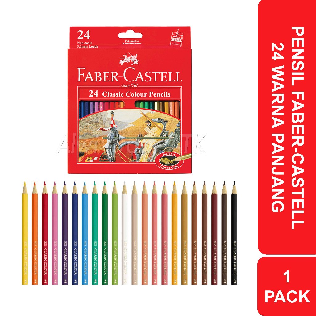 

Pensil 24 Warna Panjang Classic Faber Castell Original | 1 Pack