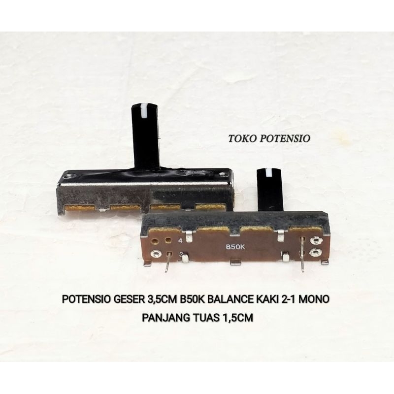 POTENSIO GESER 3,5CM B50K KAKI 2-1 MONO BALANCE
