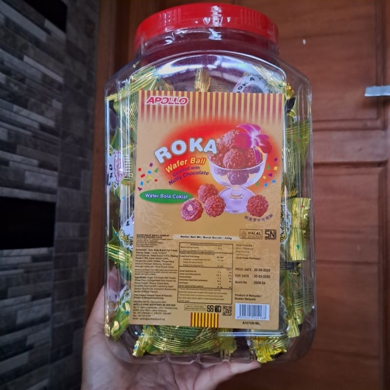 

APOLLO Roka Wafer Ball Chocolate Kemasan 480gr Roka Wafer ball 300gr Roka Wafer Ball Chocolate 90gr