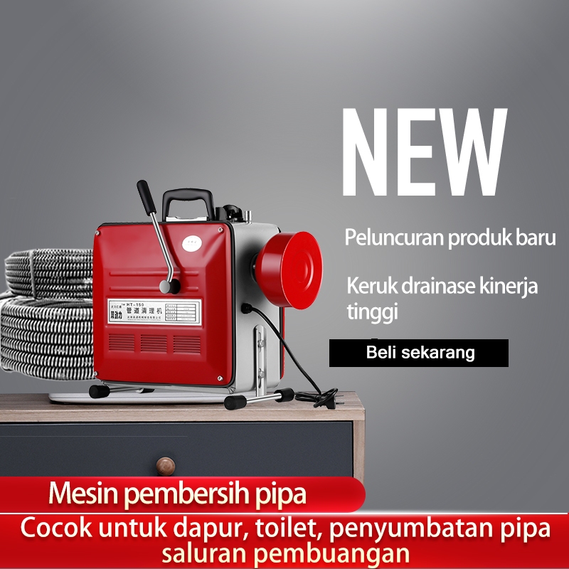 Solusi penyumbatan pipa knalpot GQ-150 2200W / 2500W mesin pembersih pipa pembuangan / mesin pembers