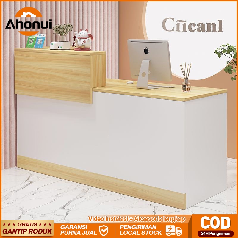 120cm Meja kasir Bar Kasir Meja Counter Meja Resepsionis Perusahaan Meja Depan Meja Resepsionis Supe