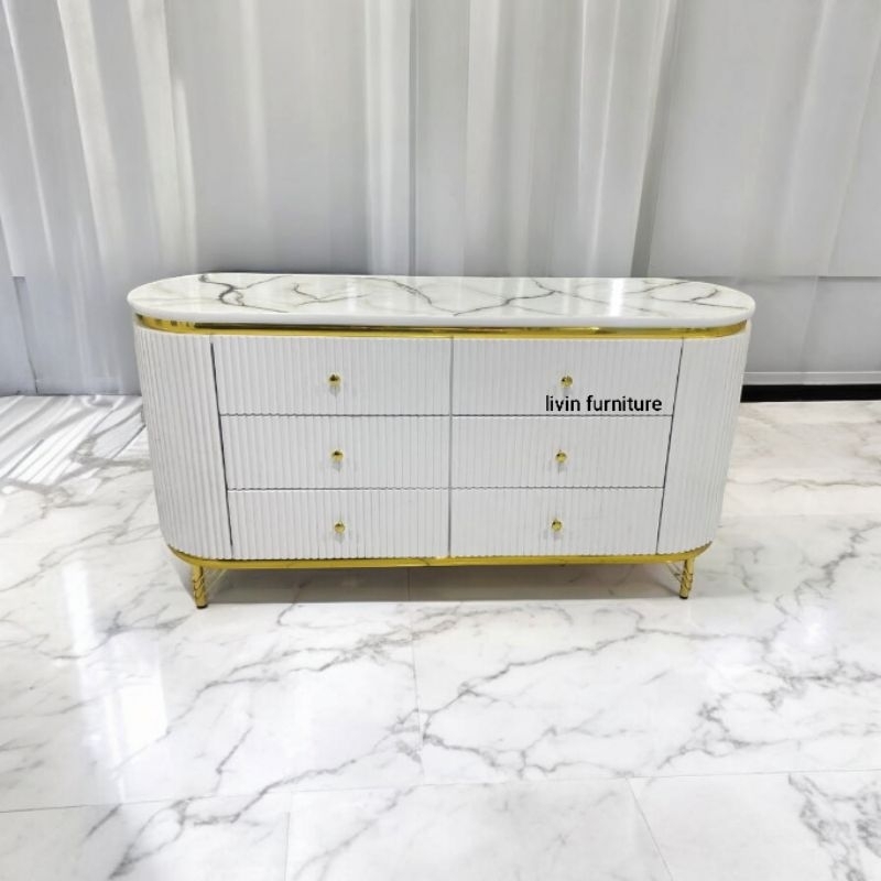 bufet tv oval 160cm minimalis