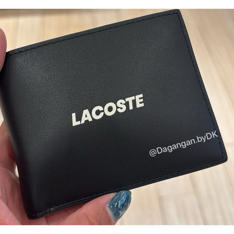 Dompet Lacoste Logo Original Barang Resmi 100% Hitam