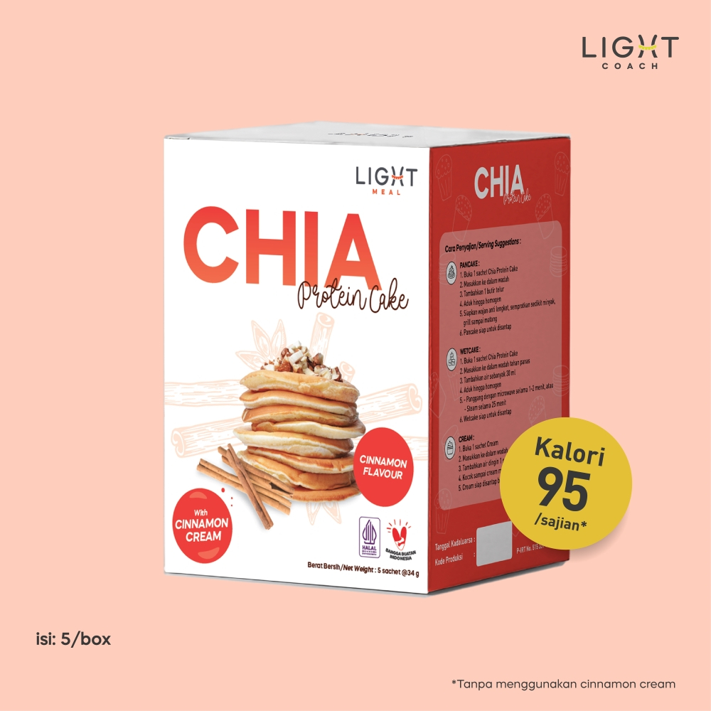 

CHIA Protein Cake - Cinnamon | Pancake Rendah Kalori | Sarapan Diet Friendly