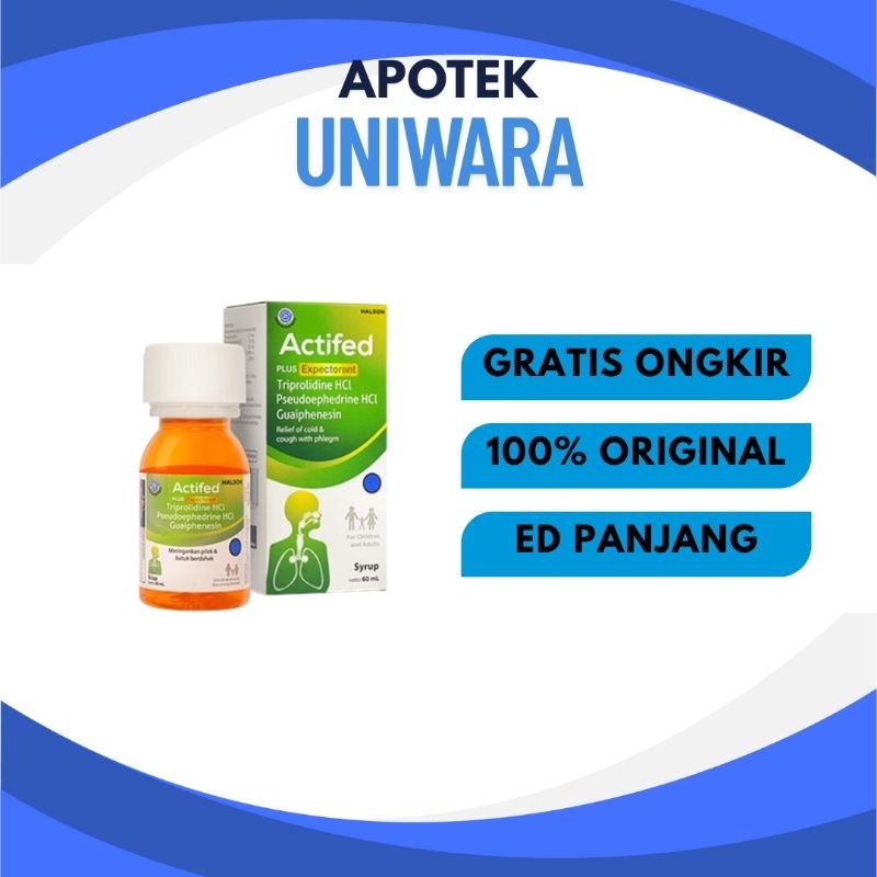 ACTIFED PLUS EXPECTORANT - SIRUP PILEK DAN BATUK BERDAHAK ANAK - ANAK DAN DEWASA