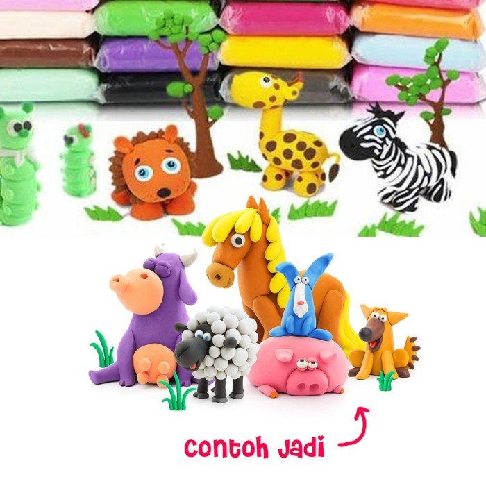 cuci gudang grosir pasti murah clay mainan anak mainan edukasi lilin anak clay polymer clay lengkap