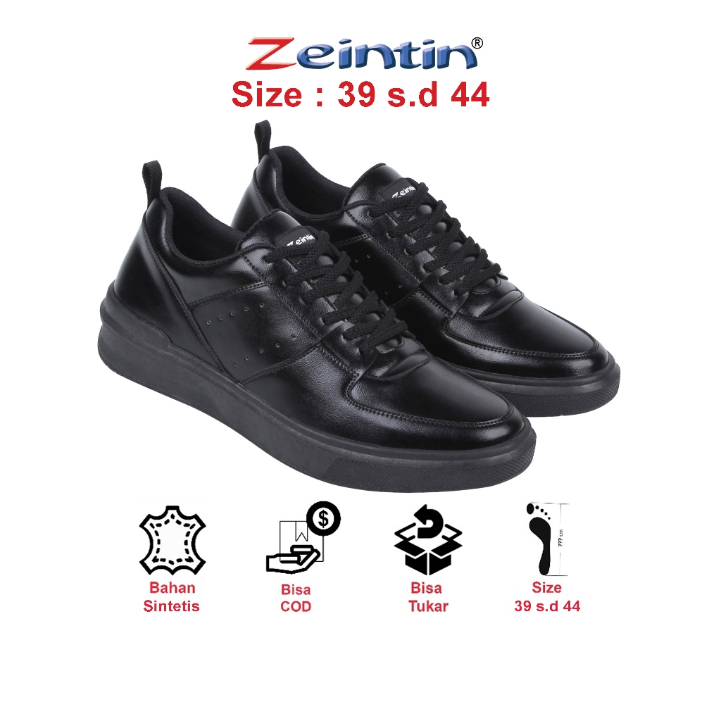 Zeintin - Sepatu Sneakers Pria Sneaker Sepatu Pria Hitam  Original Zeintin IR