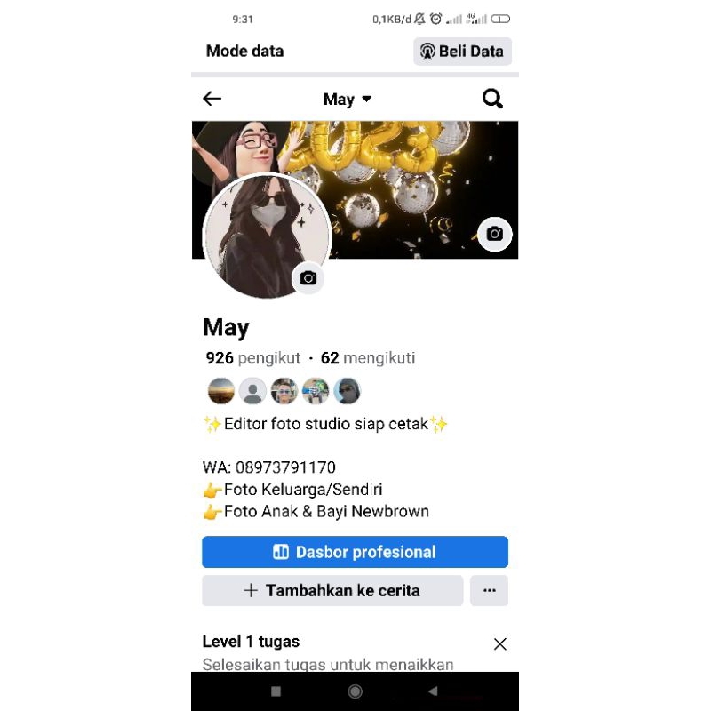 Jual facebook Pro murah bahan monet