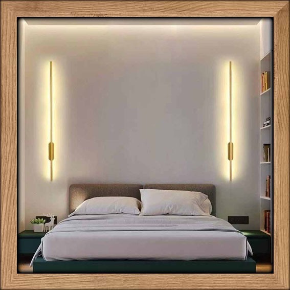 Lampu dinding tiang MODERN MINIMALIS LED STICK 3 sinar cahaya putih kuning mix elegan lighting livin
