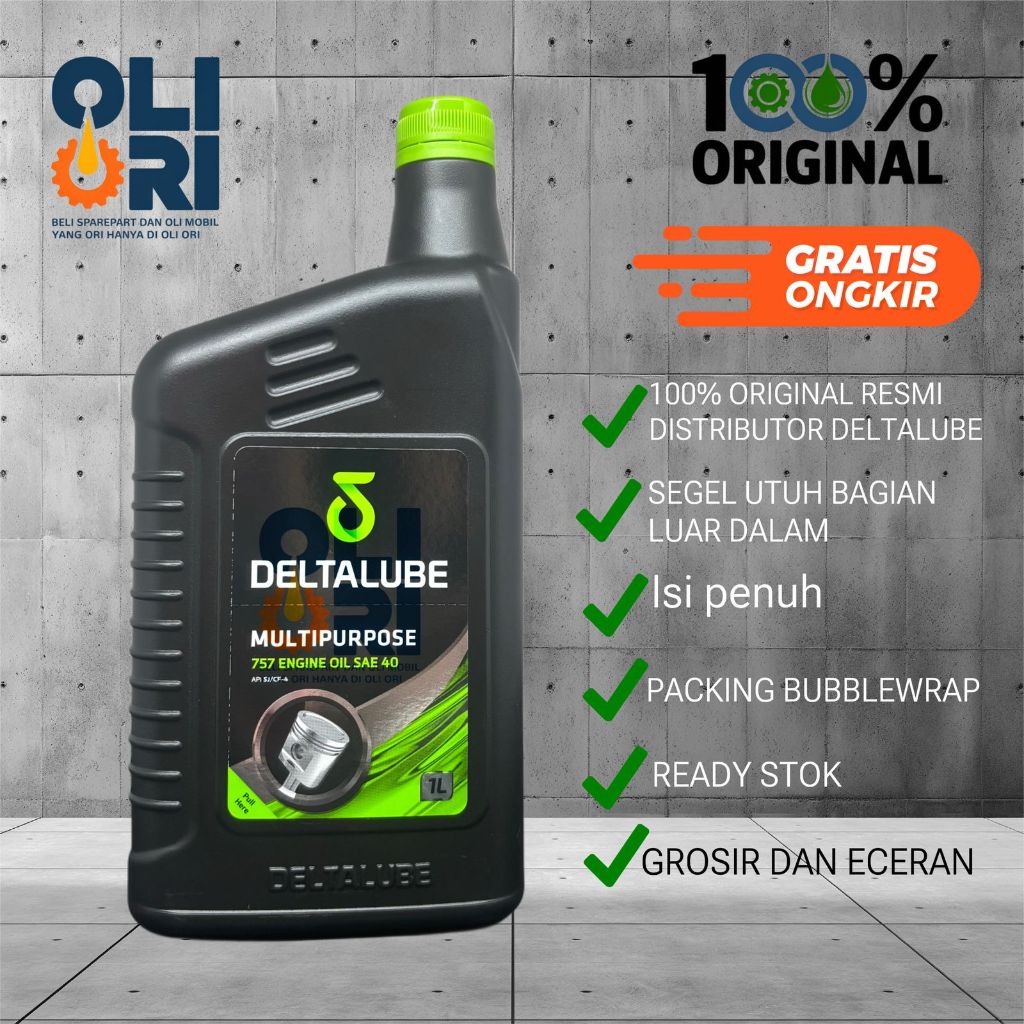 Oli Deltalube Multipurpose SAE 40 1Liter Oli Mobil dan Mesin Diesel Original