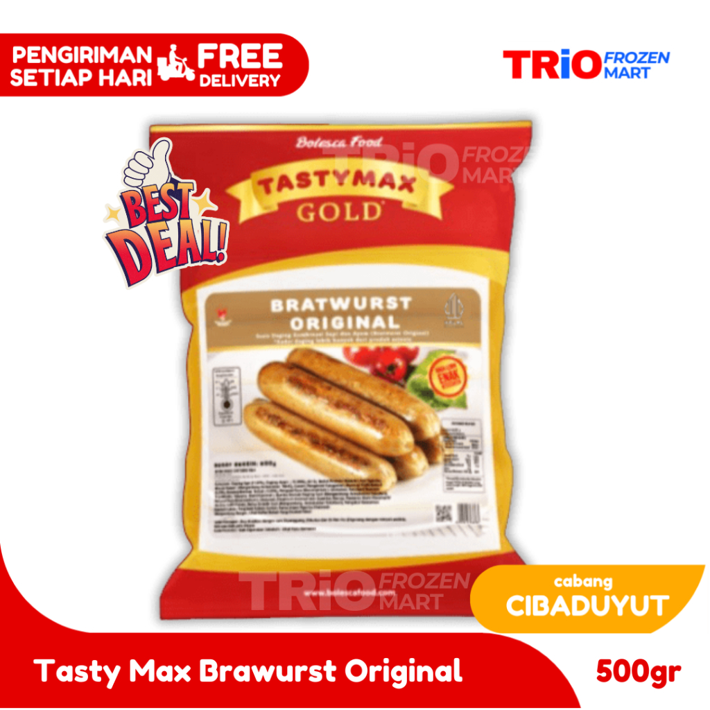 

Tasty Max Bratwurst Original 500gr