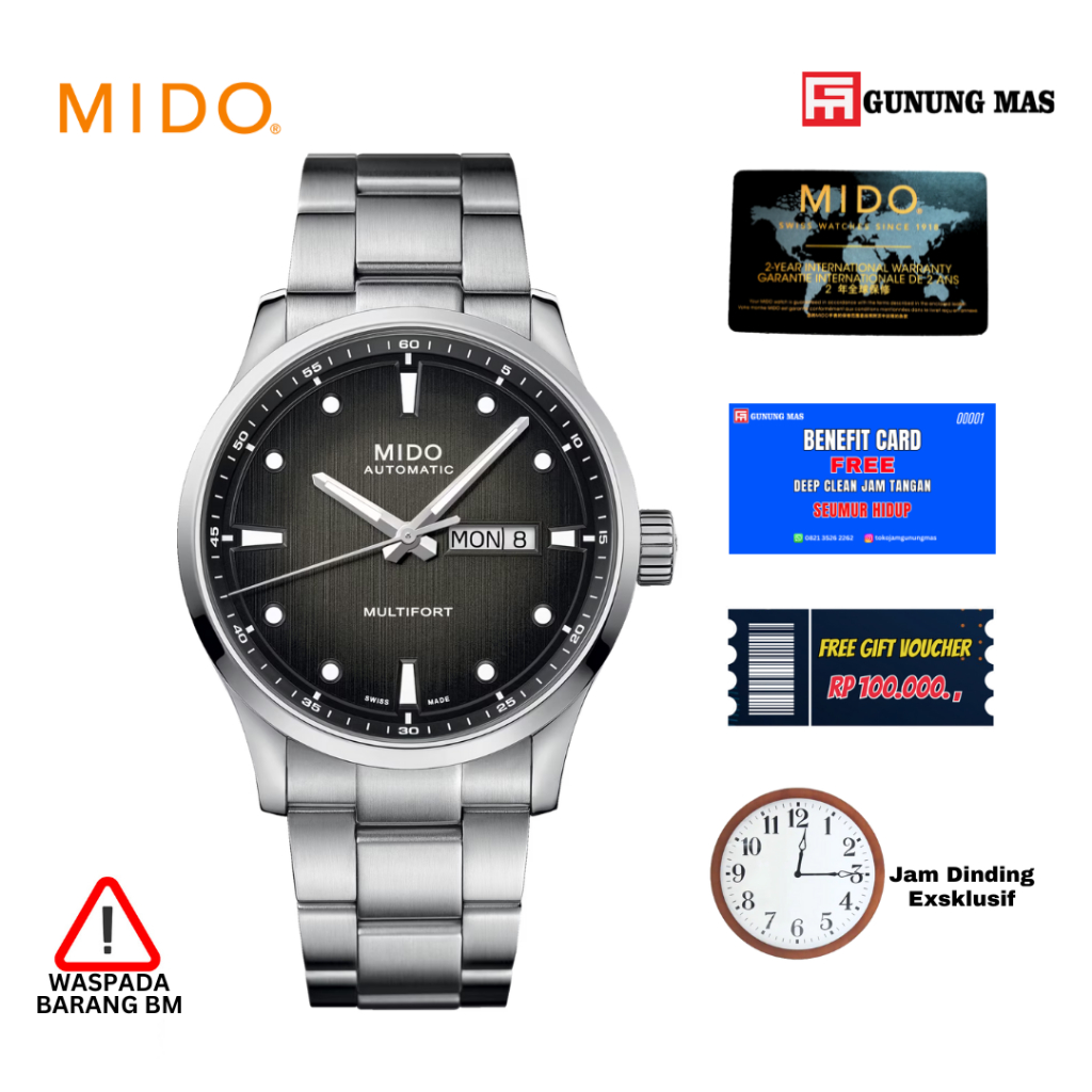 Jam Tangan Pria Jam Tangan Mido M0384301105100  Original 100%