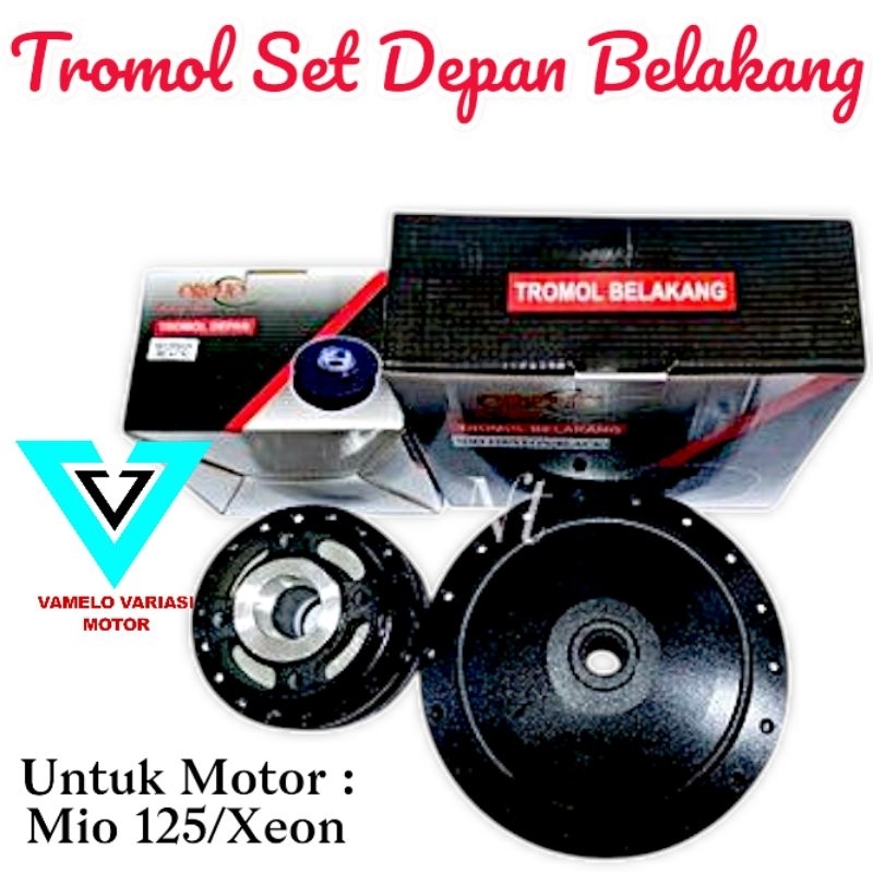 Tromol Depan Belakang Hitam Mio 125 / Xeon Orelio