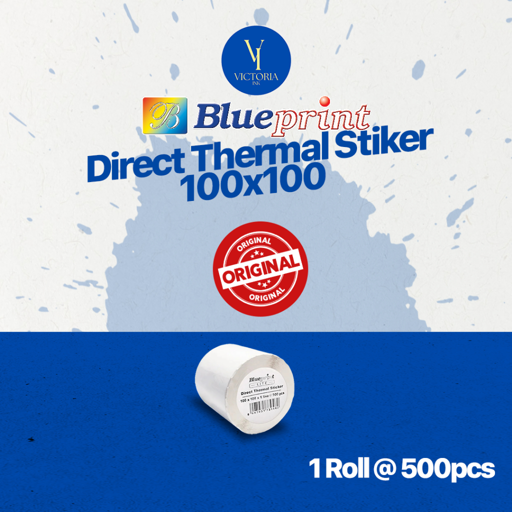 

Direct Label Stiker Barcode 100x100 mm Blueprint Label Stiker Resi Olshop 100x100 isi 500pcs