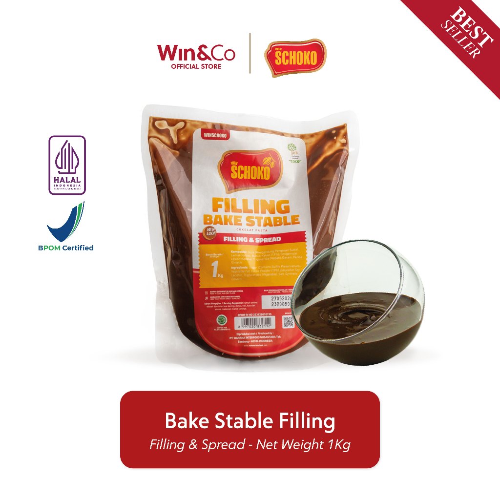 

SCHOKO Bake Stable Filling & Spread / Selai Cokelat Panggang - 1kg