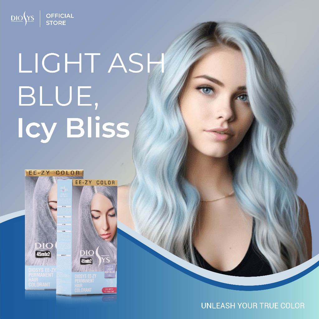 Diosys Hair Color | Cat Pewarna Rambut Warna Light Ash Blue