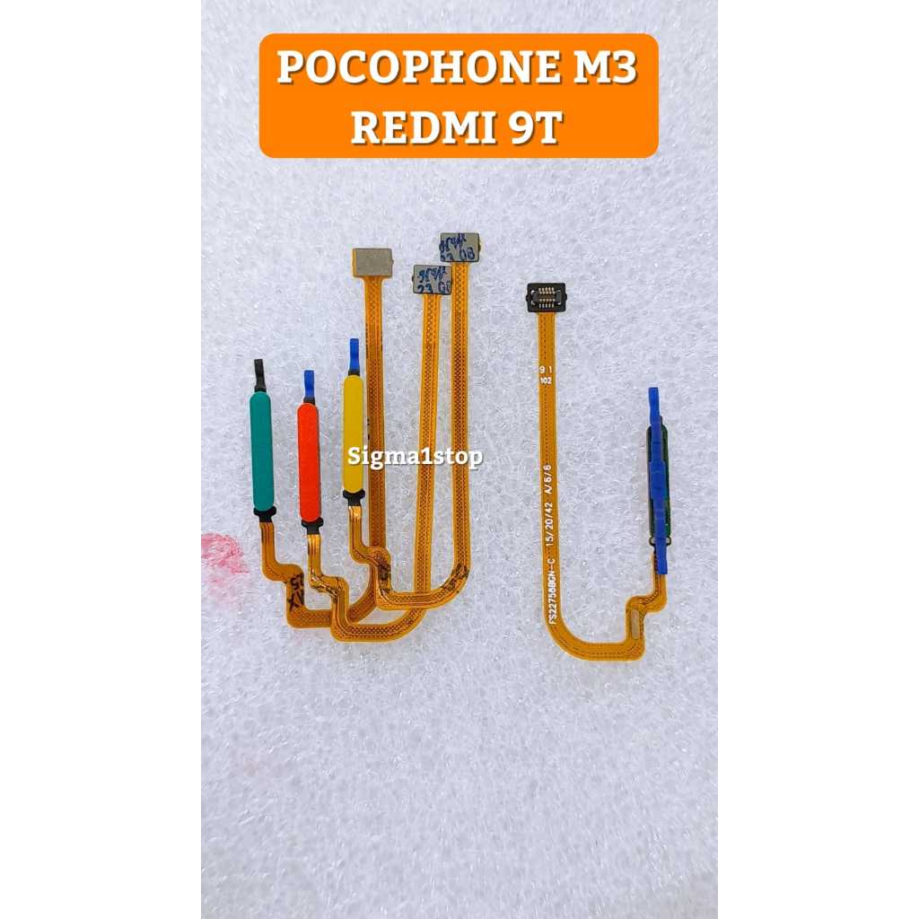 POCOPHONE M3  REDMI 9T FLEXIBLE FINGER PRINT POCO SIDIK JARI SENSOR TOMBOL ON OFF FC