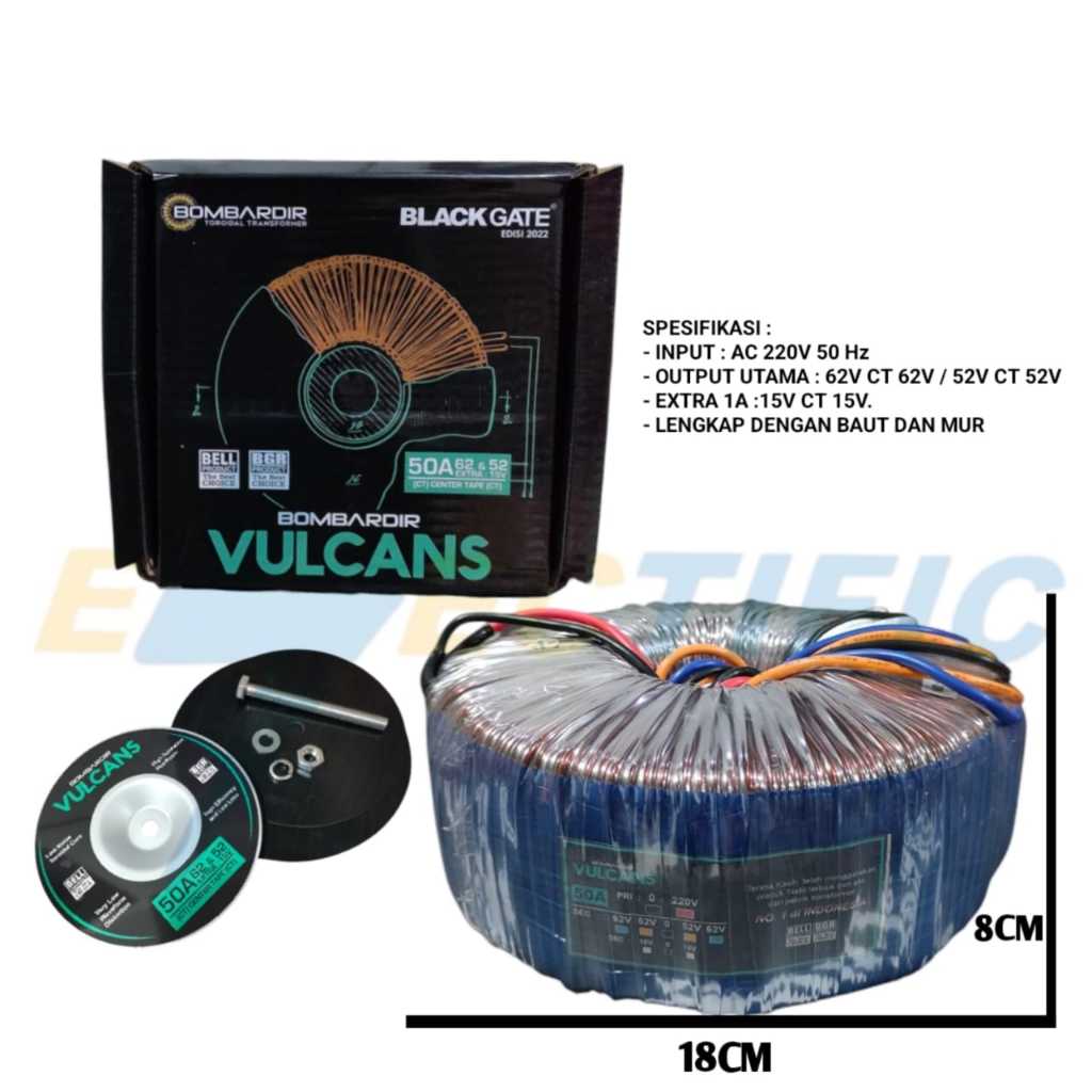 TRAFO 50A 62V 52V CT BOMBARDIR VULCANS DONUT TOROID TRAVO TRAFO VULCAN 50 A / 62 V VULCANS BOMBARDIR