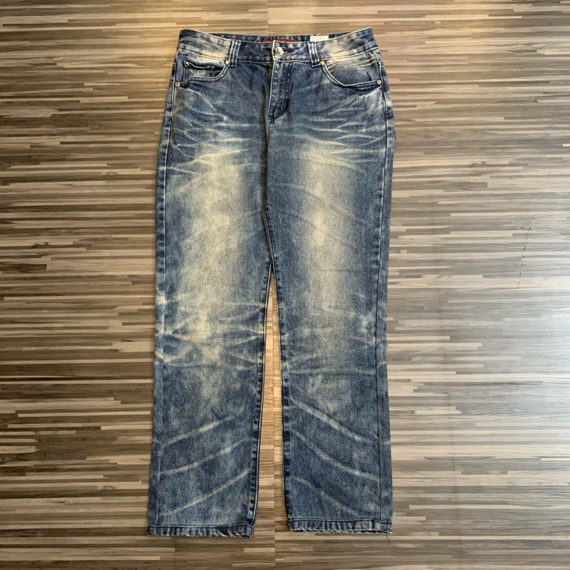 celana denim fading sharpin second size 32