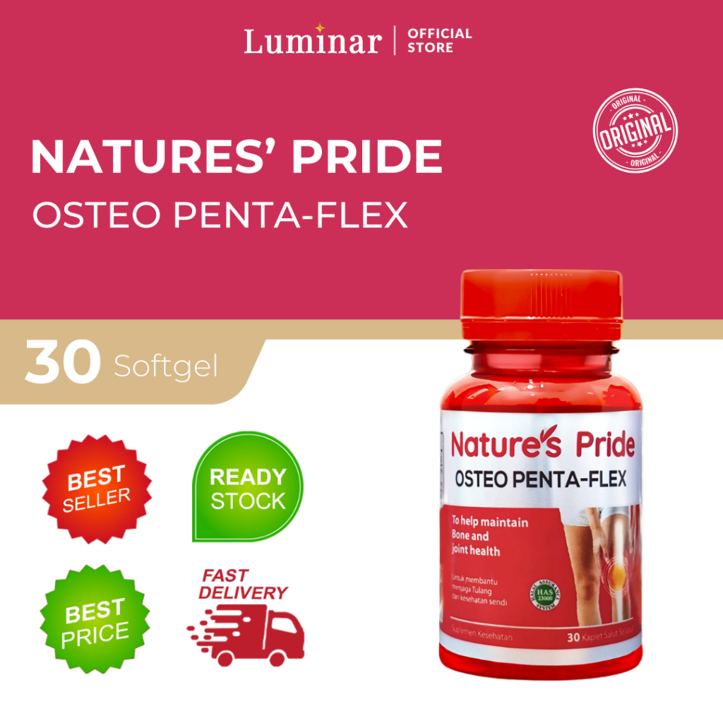 NATURE'S PRIDE OSTEO PENTA FLEX ISI 30 DAN 100 KAPSUL GLUCOSAMIN HCL 500MG - SUPLEMEN KESEHATAN