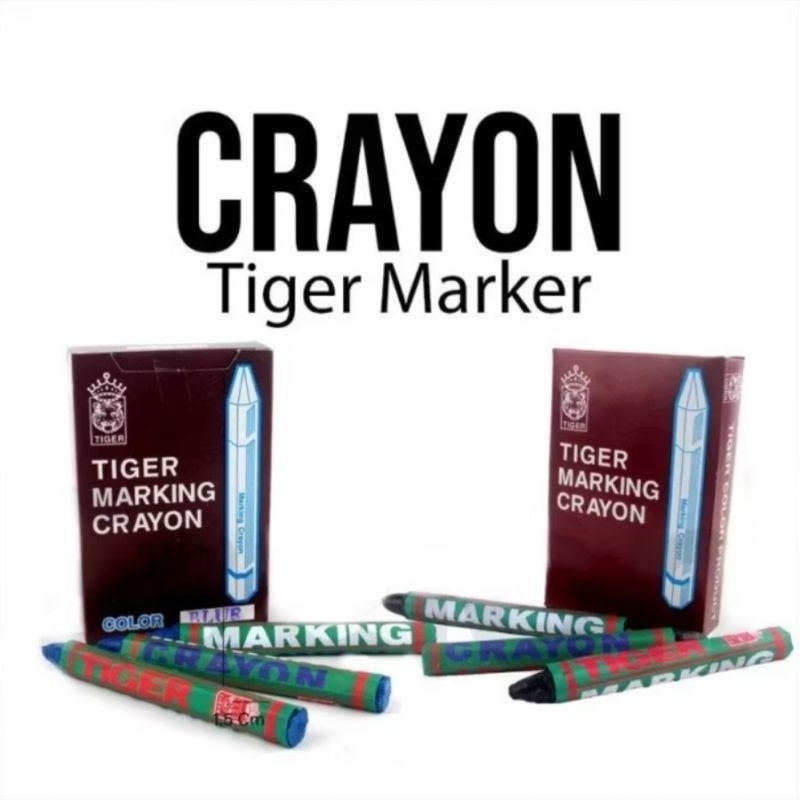 CRAYON TIGER MARKER ISI 12PCS / KRAYON KAYU / KRAYON BESI