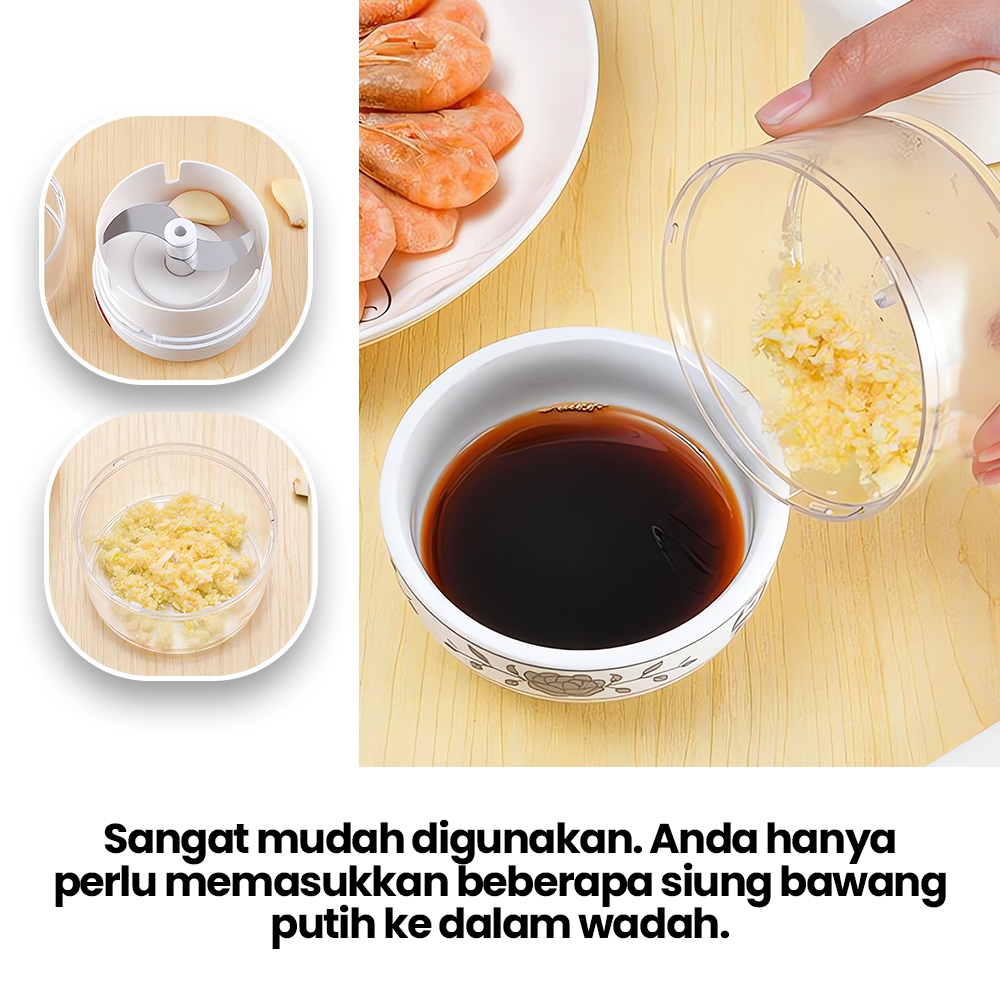 Alat Penumbuk Bawang Putih Mini Rumah Tangga Pemotong Sayur Manual Kecil Dapur Penumbuk Bawang Putih
