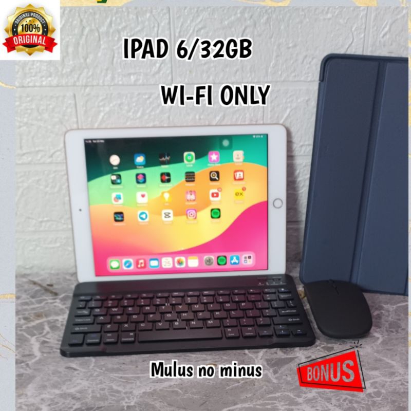FLASH SALE IPAD 6/32GB  | WiFi ONLY BONUS KEYBOARD SLIM WIRELESS SECOND ORIGINAL