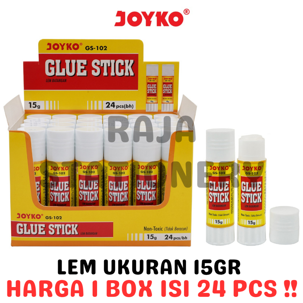 

JOYKO GLUE STICK 15GR LEM KERTAS BATANG STIK JOYKO SEDANG GS-102 BOX [24PCS]