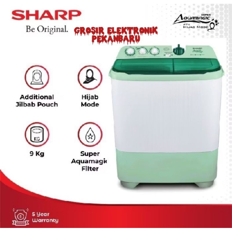MESIN CUCI SHARP 9KG AQUAMAGIC SERIES ES-T1070SJ