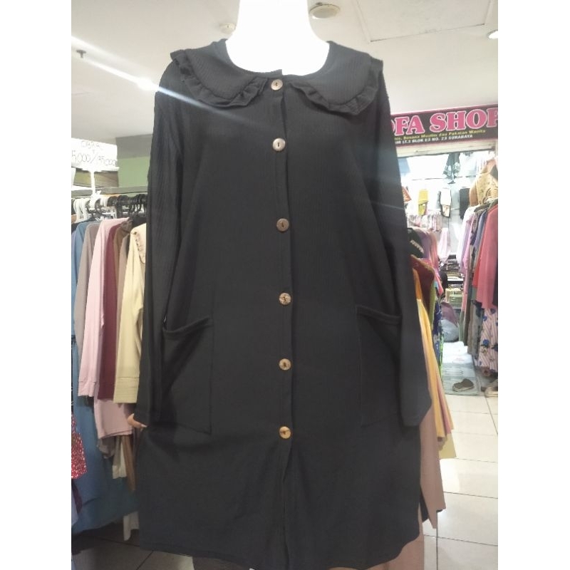 Dres midi knit busui lgn pjng bahan knit by Aquila ld 110 PB 100 saku tempel  kanan kiri