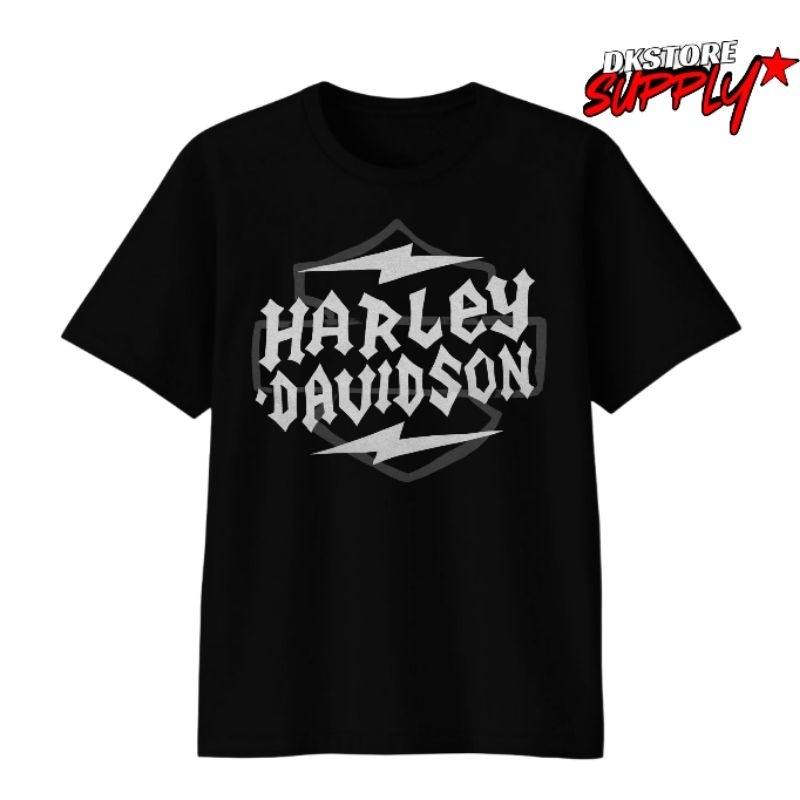 DKSTORE - HARLEY DAVIDSON THUNDER UP LOGO Tees - BAJU HARLEY DAVIDSON - KAOS HARLEYDAVIDSON - BAJU B