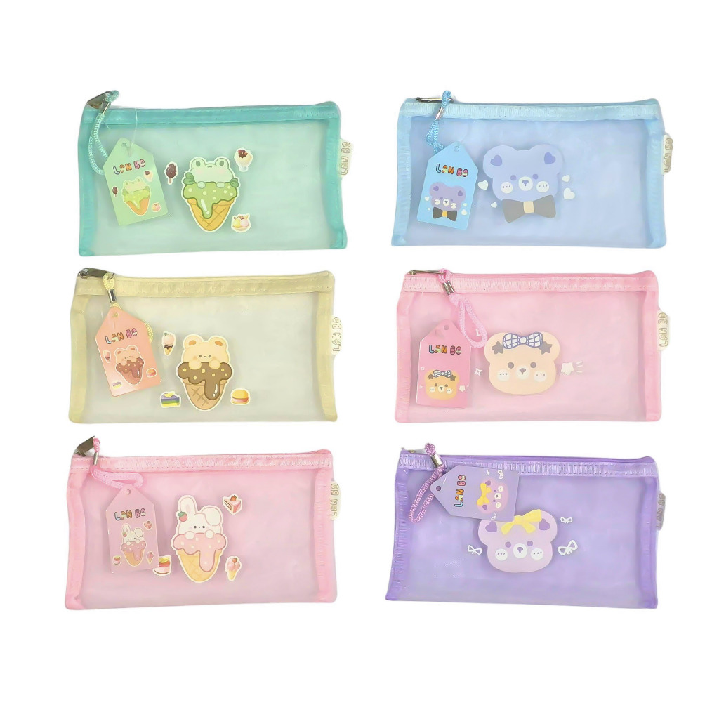 

ZIPPER BAG NYLON MESH LANBO A6 ( 11.5 X 20.5 CM )
