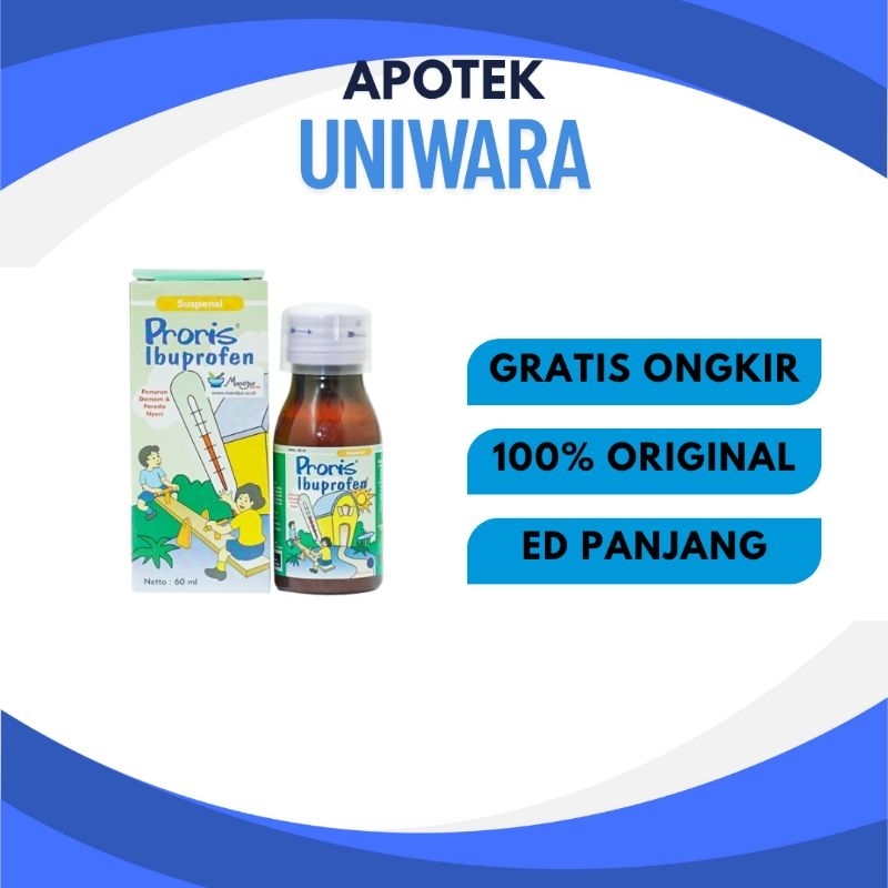 PRORIS SIRUP - SIRUP IBUPROFEN PENURUN DEMAM DAN PEREDA NYERI ANAK 60 ML