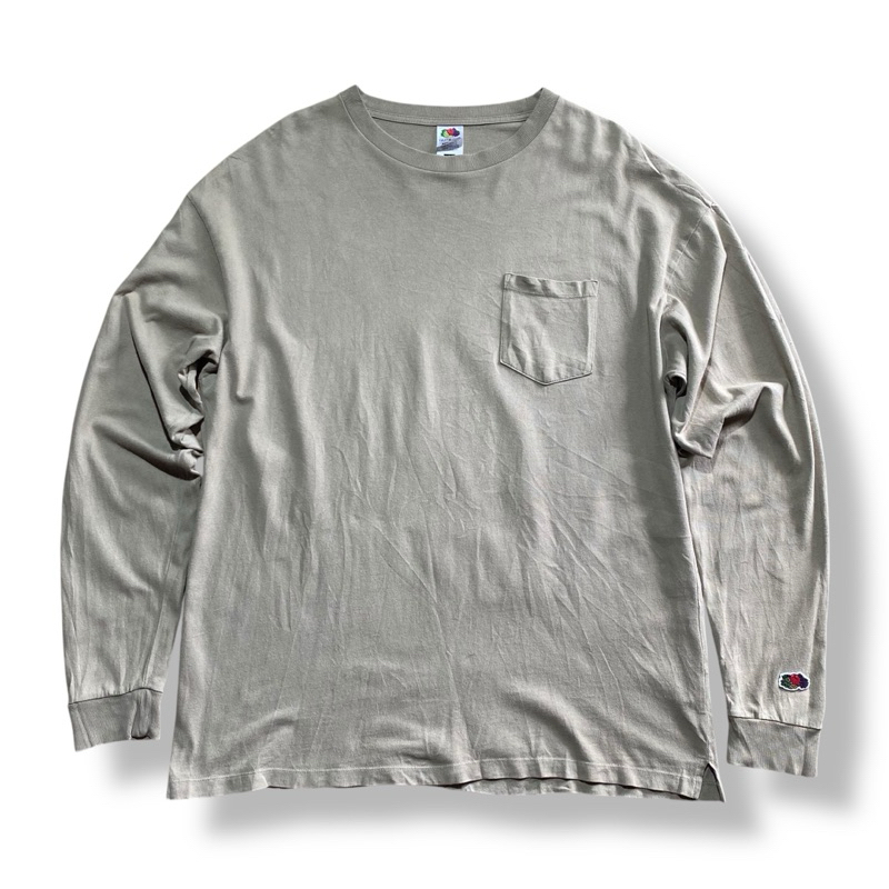 Fruit Of The Loom Pocket Blank Long Sleeve Shirt
