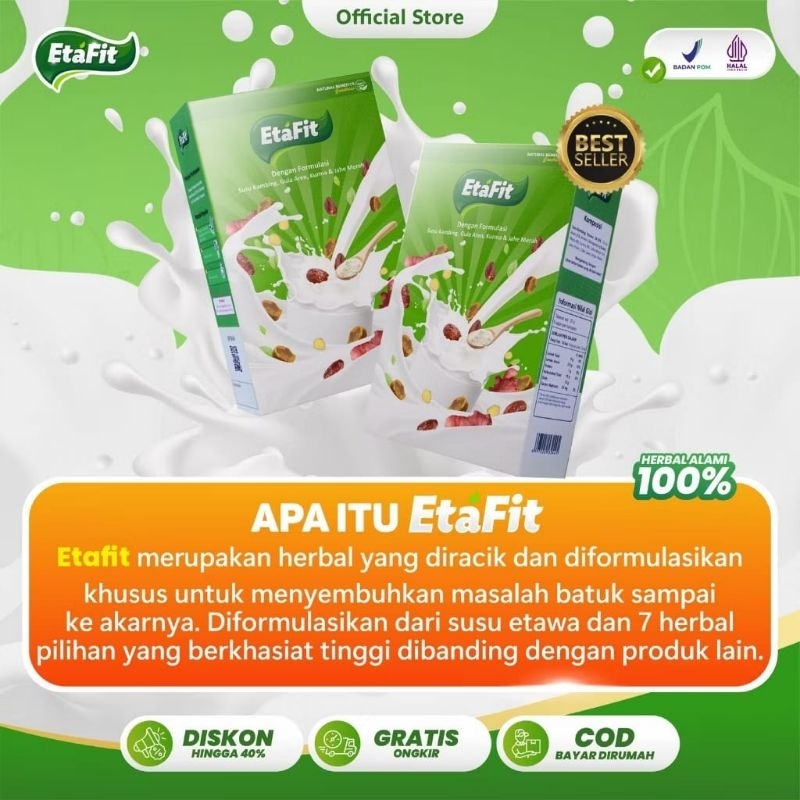 

ETAFIT - Susu Etawa Sehat Ampuh Atasi Sesak Napas Batuk Menahun - ETA FIT Susu Kambing Etawa