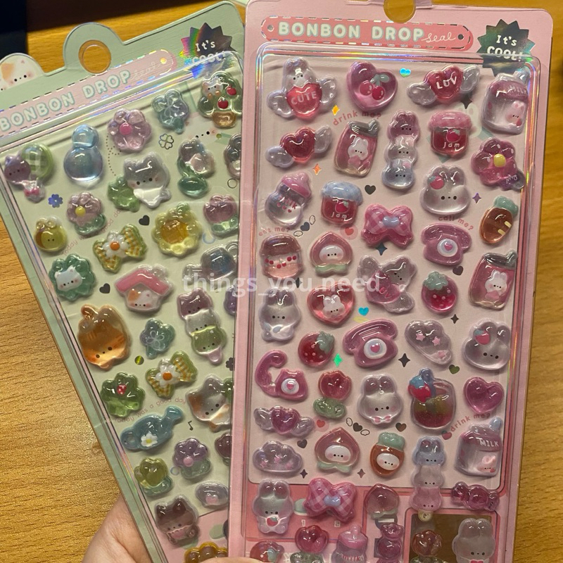 

‼️READY‼️ Puffy Sticker Bonbon Drop 3D | Stiker Viral | OH SOME KKV| Aksesoris HP