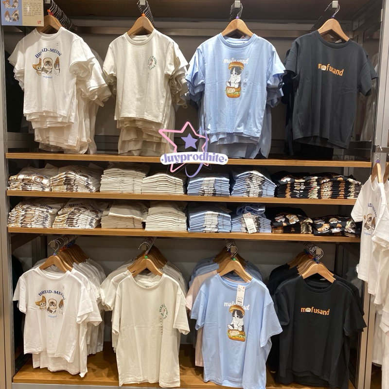JASTIP UNIQLO UT MOFUSAND "BREAD-MEOW" ADULT & KIDS