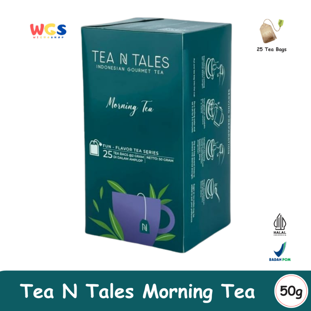 

Tea N Tales Morning Tea 25 Tea Bags - 50gr | Teh Hitam Premium Ringan dan Aromatik