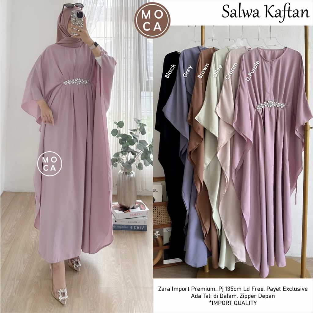 Sifani Haiba Janwi Dress Halwa Kaftan Original MOCA Dress Lebaran Dress Kondangan Kaftan Kondangan K