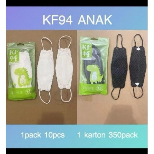 Masker anak KF94/Ducbill kids motif wanita/laki.laki isi 10 nyaman murah