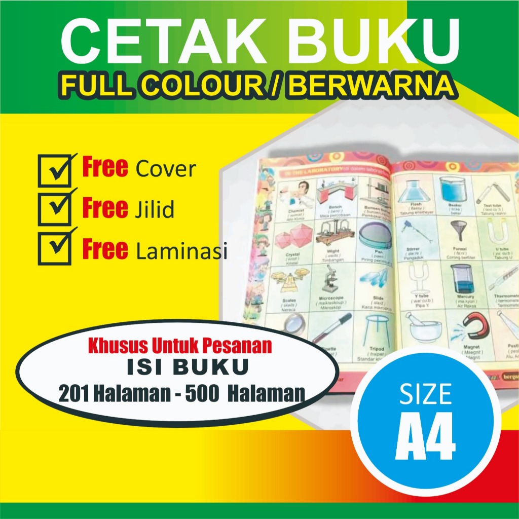 

PRINT/CETAK WARNA BUKU A4 HVS 201 Hal - 500 Halaman TERMURAH