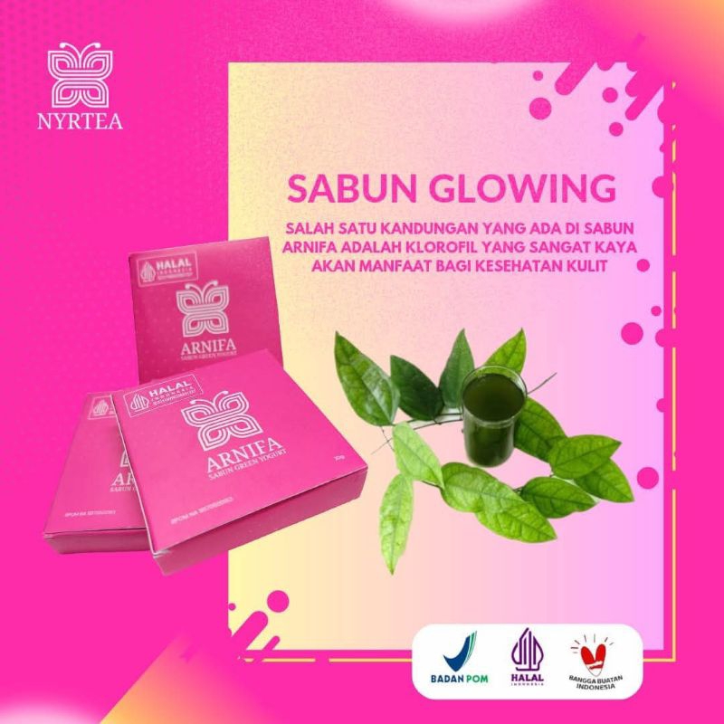 Sabun Glowing_Arnifa Nyrtea Green Yogurt Soap