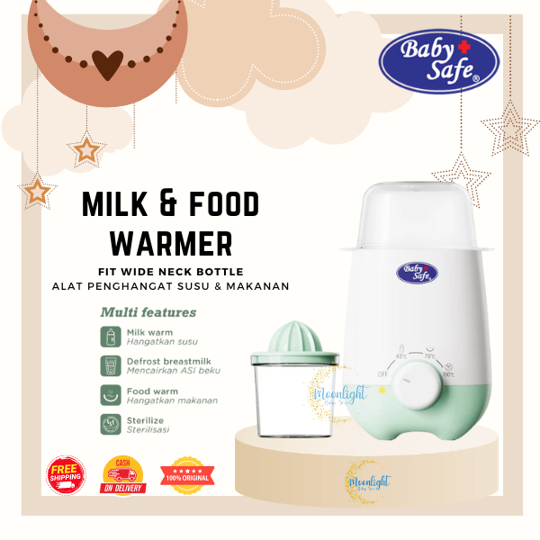 BabySafe Milk & Food Warmer LBW02 - Alat Steril Botol Susu 4in1 | Alat Steril dan Penghangat Makanan