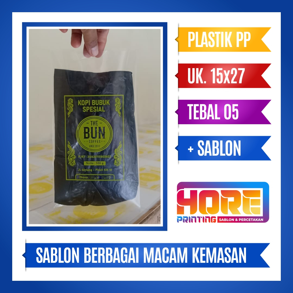 SABLON PLASTIK KOPI KEMASAN 500 GR (15x27) TEBAL 05