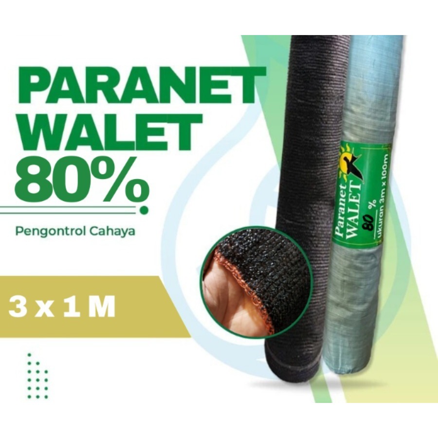Jaring PARANET 80% lebar 3m Panjang 1m - Eceran ( WALET )