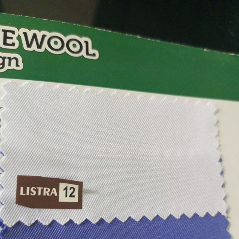 kain listra superfine wool warna putih