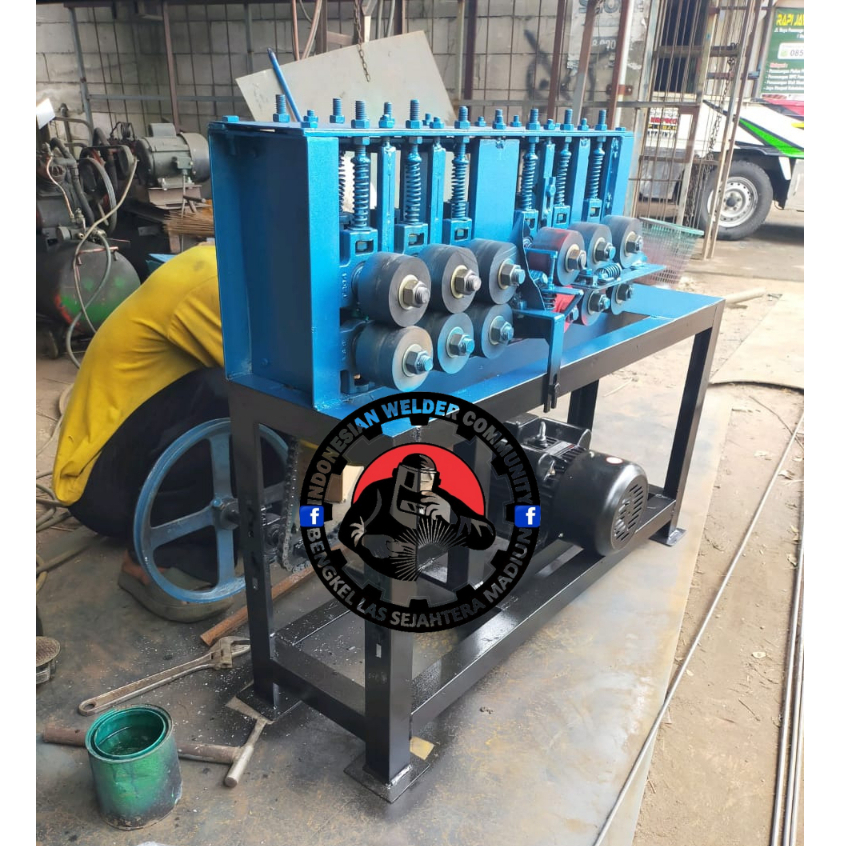 Mesin 3in1 Bambu Belah Irat Serut Keluar 3 dan 4 Komplit Penggerak